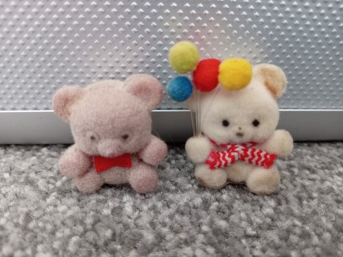 Flocked fuzzy miniature - fuzzy, bears