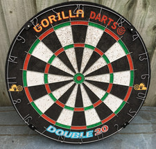 GORILLA DARTS Double 20 Full Size Professional Bristle Dart Board