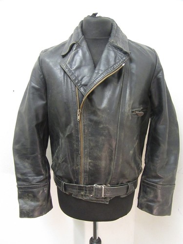 Vintage leather motorcycle - vintage,