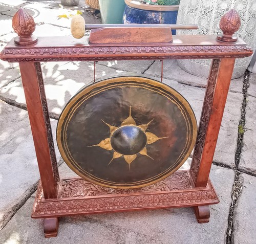 Vintage oriental gong - vintage,