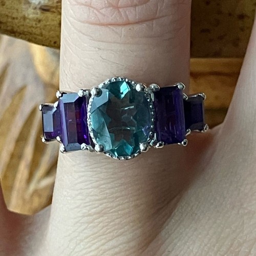 Teal color changing fluorite - teal,