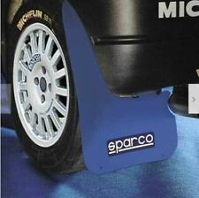 4 x Blue Sparco Logo Rally Style Car Exterior Styling Mudflaps - Universal Fit
