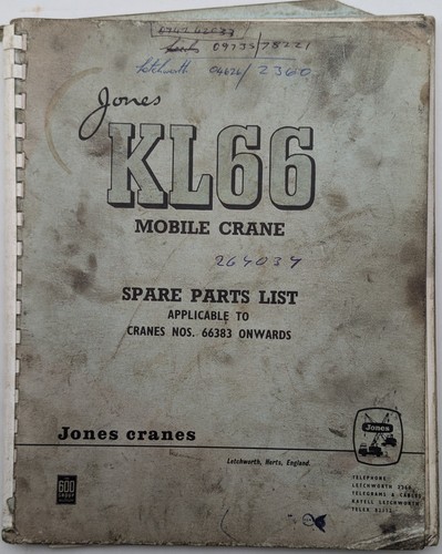 Original jones kl66 crane - kl66,