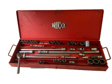 britool red vintage tool box