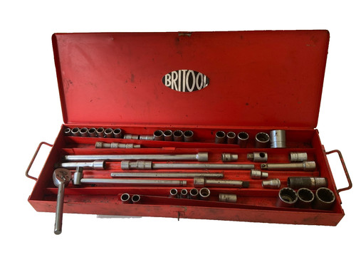 Britool red vintage tool box - britool,