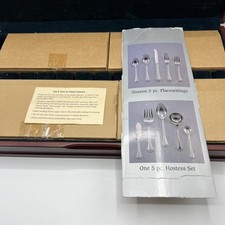 FB Rogers Silver Plated Flatware American Chippendale 85 Pc Set Service for 16