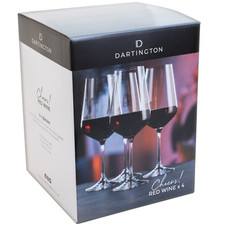 Dartington Crystal Red Wine Glasses Cheers! Collection 4 Pack Dishwasher Safe