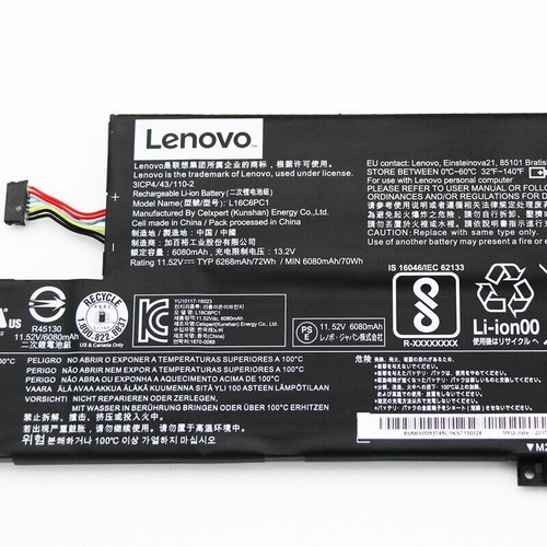72wh genuine l16m6pc1 battery - genuine,