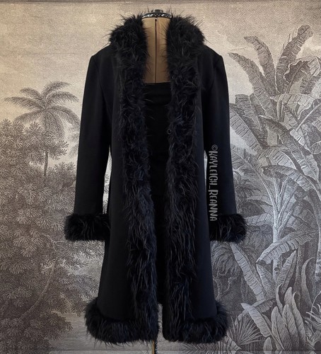 Epic vintage black afghan coat - black,