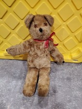 Alresford Crafts England Teddy Bear Stuffed Plush 20" Red Eyes