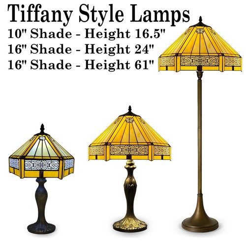 Tiffany floor lamps - floor, stained