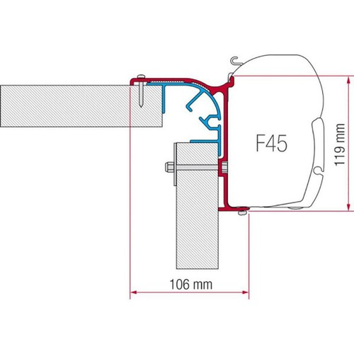 Awning adapter fiamma bailey - awning,
