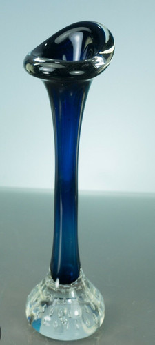 Vintage swedish art glass blue - art,