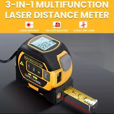 3in1 Digital Laser Tape Tool Measure High Precision Rangefinder Steel Distance 