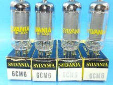 SYLVANIA 6CM6 DATE HAND MATCHED QUAD 6973 SUB NOS NIB AMI JUKEBOX TUBES