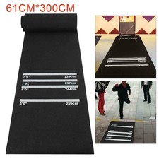 Professional 4 Throwing Distances Black Rubber Dart Mat Pub Club Home Darts Mat