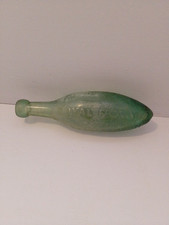 Antique blob top torpedo bottle, green glass round bottom To The Royal