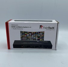 FeinTech HDMI 2.0 Matrix Switch 2x2 + Audio Extractor