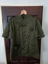 Vintage Dutch Military Shirt Shirt Sleeve Olive Green 1967
