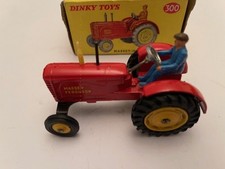 DINKY TOYS MECCANO DUAL NUMBER BOX 1954 MASSEY HARRIS FARM TRACTOR No.300 27a NM