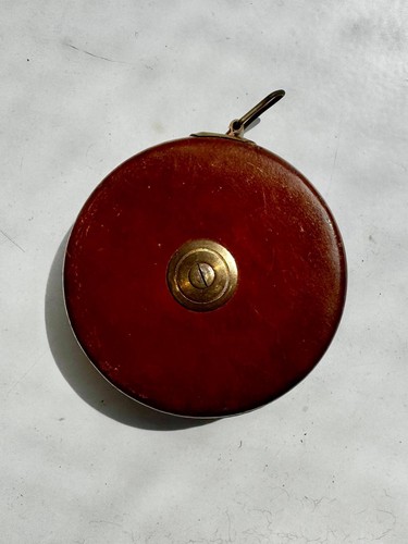 Vintage leather tape measure - vintage,