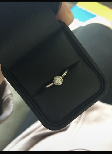 Halo diamond engagement ring - halo,