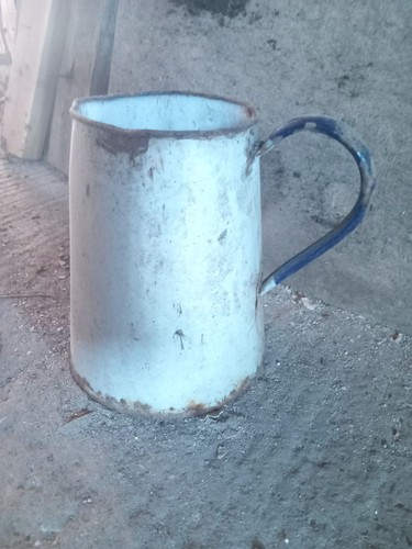 Vintage enamel jug - vintage,