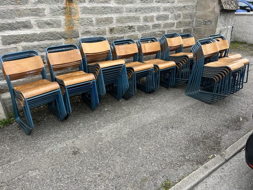 1960 retro stacking chairs - stacking, /