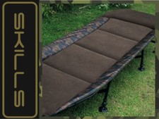 Skills Tackle Camo bedchair bed chair lay flat adjustable 6 leg carp fishing