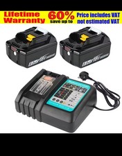 2Pack 8.0Ah Battery for Makita 18V BL1860 BL1850 + DC18RC Charger – UK Stock