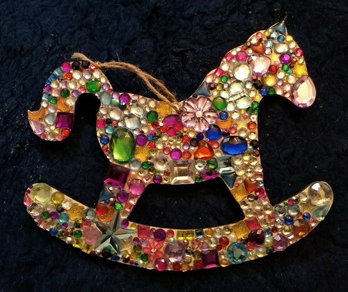 Rocking horse gem encrusted - rocking,