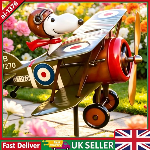 Snoopy pilot flying biplane - snoopy,