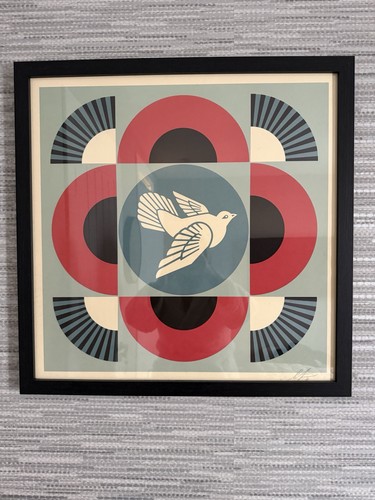 Shepard fairey red geometric - shepard,