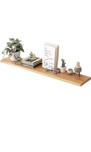 Oak floating shelf - floating, wall