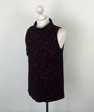 Michael Kors Tunic Top Red & Black Rear Zip Size Medium Women’s