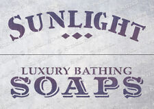 Sunlight Soap STENCIL CRATE Panels CSS Vintage London Market, SUPERIOR 250 MYLAR