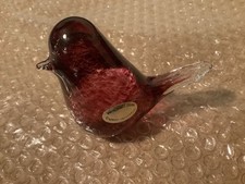 Wedgewood Pink Glass Bird