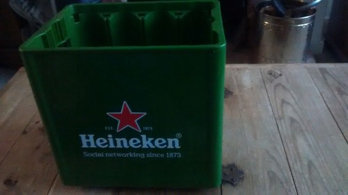 Heineken lager green crate - green,