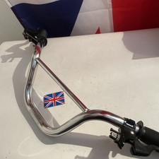 BMX JUNIOR BIKE CHROME HANDLEBARS + GRIPS  etc SUIT 16" WHEEL BIKE MINI BURNER