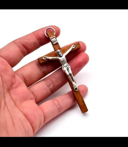 Wooden crucifix jesus cross - wooden,