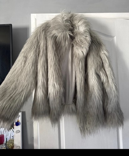 Grey faux fur short - faux, coat