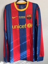 Barcelona 2011 Champions League Final Shirt- Retro - Long Sleeve -XXL