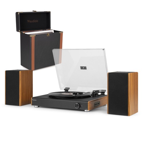 Vintage record player with - vintage,