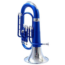 Brass Euphonium Bb 3 Valve Blue Lacquered/Nickel Plated BY Zaima With Hard Case