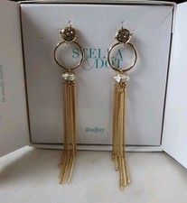 Stella Dot Gracie Chandelier Gold Accent Earrings