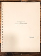 Conrad Johnson PV-4 PV4 Tube Preamplifier Owners / User Manual *Original*