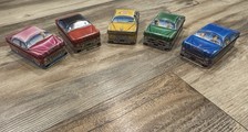 SET OF 5!! 1982 Ian Logan's English Carlectables Tin Metal Cars MADE IN ENGLAND!