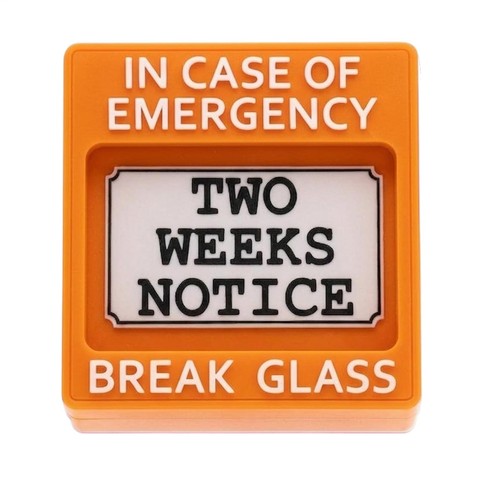 Emergency resignation box - emergency,