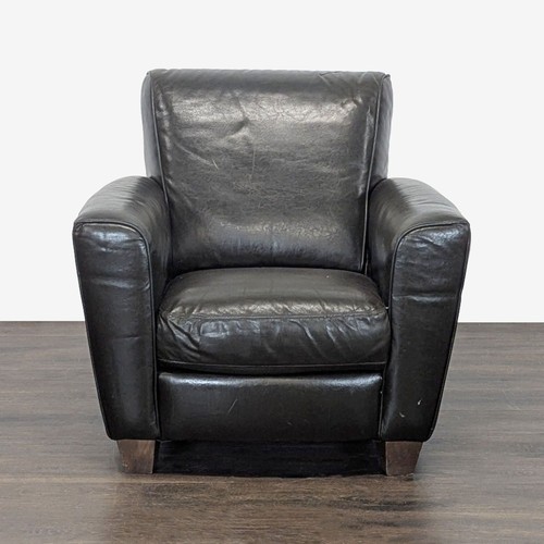 Natuzzi black leather lounge - natuzzi,