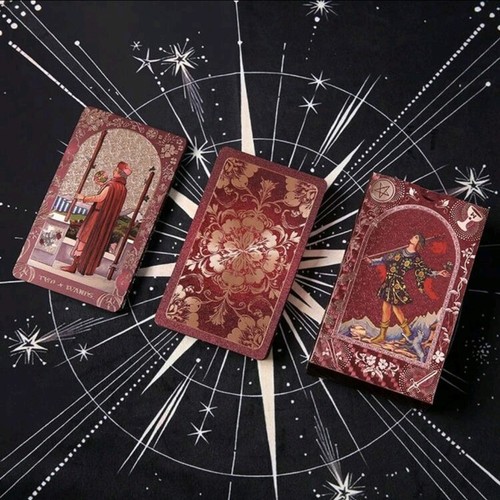 Crimson gold foil tarot - 78,